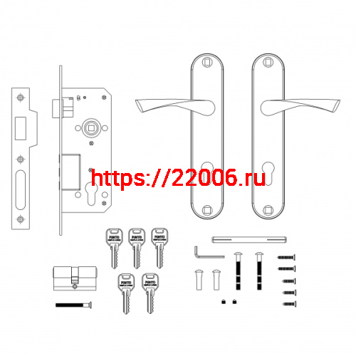 Замок Punto (Пунто) цилиндровый в комплекте с ручкой LOCKSET90.CRONA.4585-3 (KIT P90 4585/3 CRONA) AB бронза фото 4 Замок Punto (Пунто) цилиндровый в комплекте с ручкой LOCKSET90.CRONA.4585-3 (KIT P90 4585/3 CRONA) AB бронза фото 4