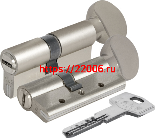 Цилиндровый механизм Kale kilit (Кале килит) с вертушкой 164 DBM-E/70 (30+10+30) mm никель 5 кл.