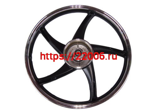 Обод 17" передний литой, барабан. тормоз 1,4-17 Альфа, Дельта, Zodiak черный (5 С-луч) №3 Обод 17" передний литой, барабан. тормоз 1,4-17 Альфа, Дельта, Zodiak черный (5 С-луч) №3