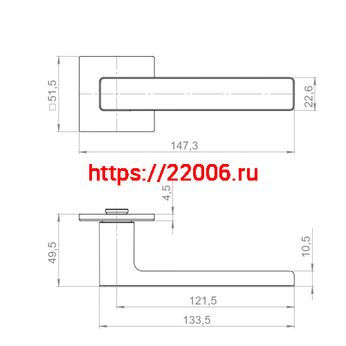 Ручка Armadillo (Армадилло) раздельная K.YM.TOFFEE BL-26 черный фото 5