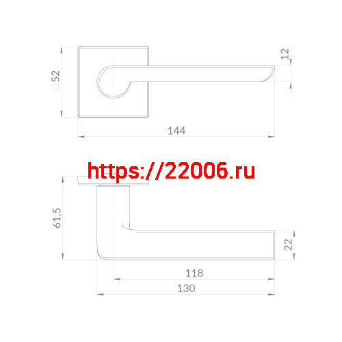 Ручка Punto (Пунто) раздельная K.EST.Q52.SANDY SSG-39 сатинированное золото фото 3