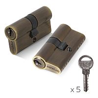 Цилиндровый Fuaro (Фуаро) механизм (100 ZA/60) 1000ZAKey60(25+10+25) AB бронза 5Key