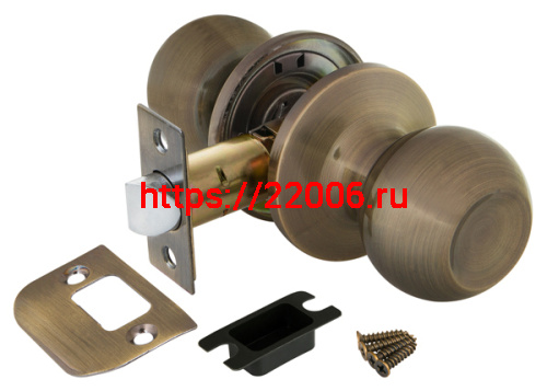 Ручка Fuaro (Фуаро) защелка DK672/BL AB-PS (672/BL AB-P) ( без фик.) бронза