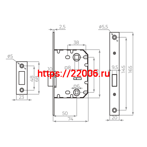 Защелка Ajax (Аякс) врезная MAGNLN72-50 BL черный фото 2 Защелка Ajax (Аякс) врезная MAGNLN72-50 BL черный фото 2