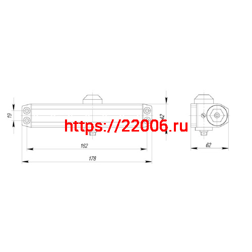 Доводчик Ajax (Аякс) дверной DCTR50-100 hold open BR коричневый фото 2