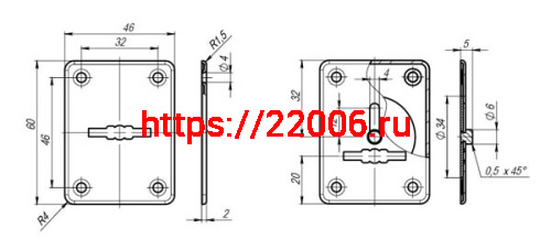 Декоративная Fuaro (Фуаро) накладка ESC081/082-GP-2 (ЗОЛОТО) на сув. замок сталь (1пара) фото 2
