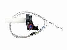 Ручка газа короткоходная пластиковая в сборе с крышкой + трос газа L-1000