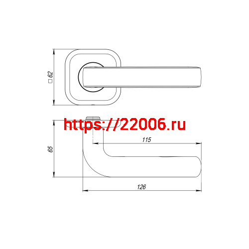 Ручка Fuaro (Фуаро) раздельная K.TRD62.TOROID BL-24 черный фото 3