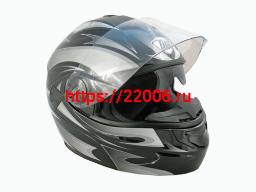 Мотошлем THH T-797 №1 black/ silver (XL) Мотошлем THH T-797 №1 black/ silver (XL)