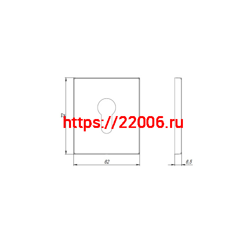 Накладка Armadillo (Армадилло) на цилиндр ESC.C.USS/K (ET Protector/USS) SN матовый никель фото 3