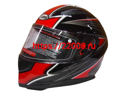 Шлем интеграл COBRA JK313, черный с красным(2), черный/синий (9) размеры XL