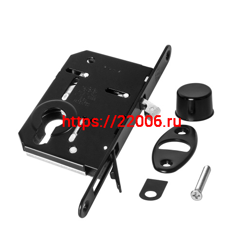 Корпус AGB (АГБ) врезного замка под цилиндр для раздвижных дверей SCIVOLA TRE B08982.50.93 (черный) фото 2