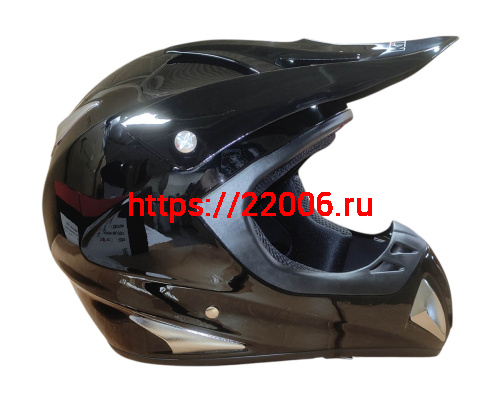 Шлем кроссовый KIRIN K27, черный, черн-бел, зелен-желт, размер L фото 3