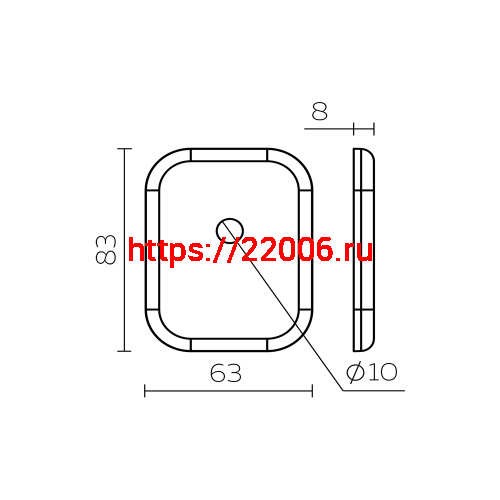 Накладка Fuaro (Фуаро) на шток цилиндра ESC.O.XL/K.486 (ESC 486-O SQ XL) BL черный (1шт.) фото 3 Накладка Fuaro (Фуаро) на шток цилиндра ESC.O.XL/K.486 (ESC 486-O SQ XL) BL черный (1шт.) фото 3
