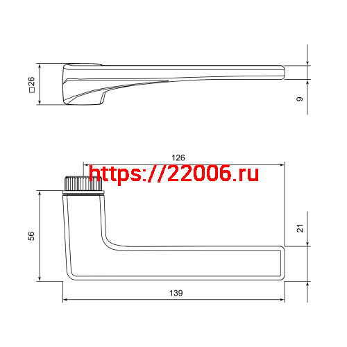 Ручка Punto (Пунто) раздельная K.EL.Q27.ELEN SSG-39 сатин.золото фото 3 Ручка Punto (Пунто) раздельная K.EL.Q27.ELEN SSG-39 сатин.золото фото 3