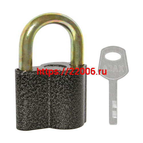 Замок Ajax (Аякс) навесной PD-4050 (PD-40-50) 3 fin key /коробка