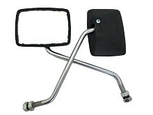 Зеркала заднего вида пластик квадратное стойка хром/покраска  М10 (производство Ирбит)