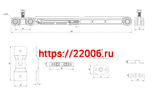 Комплект Armadillo (Армадилло) для раздвижных профильных дверей SLD.Comfort-PRO.SET2.PROF soft close/80 фото 2