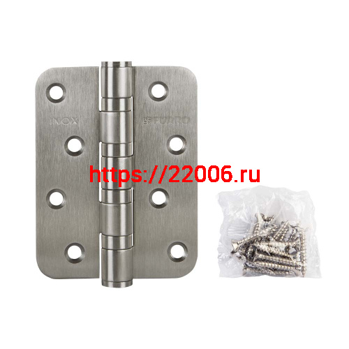 Петля Fuaro (Фуаро) из нержавейки универсальная IN4400U-R10 INOX (4BB-R10 102х76х3) фото 2