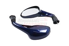 Зеркала (066) пласт. "Каплевидные" объемные синие (в уп. 40 пар)