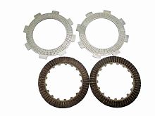 Диски сцепления двигателя 139FMB 50cc (2 шт. текстолитовые и 2 шт. стальных) механика