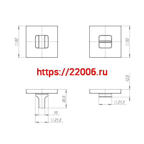 Ручка Ajax (Аякс) поворотная BK6.K.JS51 (BK6 JS) CP-8 хром фото 3 Ручка Ajax (Аякс) поворотная BK6.K.JS51 (BK6 JS) CP-8 хром фото 3