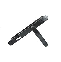 Ручка дверная Absolyute (Абсолют) на планке РФ1-85А/25 (85 мм) черный