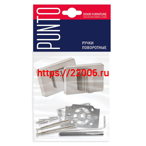 Ручка Punto (Пунто) поворотная BK6.K.QSL52 SN-3 матовый никель фото 2 Ручка Punto (Пунто) поворотная BK6.K.QSL52 SN-3 матовый никель фото 2