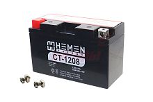 Аккумулятор 12В 8Ач HEMEN ENERGY CT1208 (YT7B-BS) (кислотный, герметичный) (прям. пол.)(150*66*93мм)