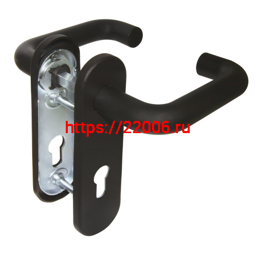 Ручка Fuaro (Фуаро) дверная FP.DH172.0433 NE (DH-0433 NE) (9x130) с пружиной BL-24 черный Ручка Fuaro (Фуаро) дверная FP.DH172.0433 NE (DH-0433 NE) (9x130) с пружиной BL-24 черный