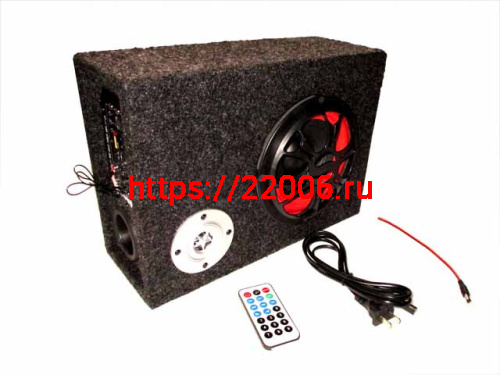 Аудиосистема для мототехники (сабвуфер, МР3, ПДУ) прямоугольная