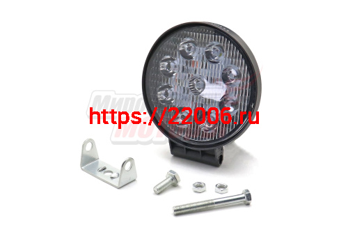 Фара светодиодная 27W 9 диодов SMD, 35мм круг. мет. корпус, ближний свет (Flood) Фара светодиодная 27W 9 диодов SMD, 35мм круг. мет. корпус, ближний свет (Flood)