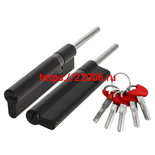 Цилиндровый Fuaro (Фуаро) механизм D-PRO5007 Tang 105 w/k (70+10+25) BL-24 черный 5Key без верт.