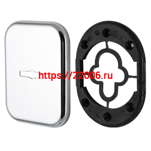 Декоративная Armadillo (Армадилло) Квадратная накладка на сувальдный замок PS-DEC SQ (ATC Protector 1) CP-8 Хром фото 4