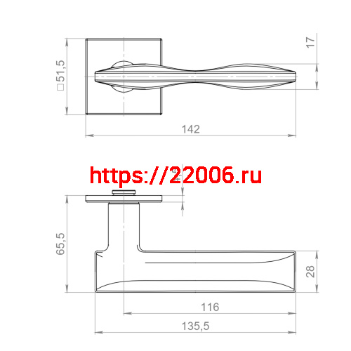 Ручка Armadillo (Армадилло) раздельная K.YM.BANOFFE AC-9 медь фото 5