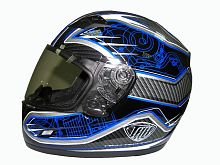 Мотошлем THH TS-39 №8 black/blue (S)