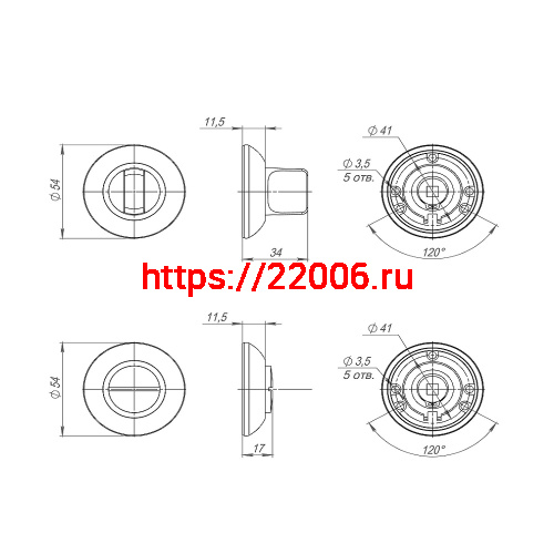 Ручка Ajax (Аякс) поворотная BK6.R.JR54 (BK6 JR) BL-24 черный фото 3 Ручка Ajax (Аякс) поворотная BK6.R.JR54 (BK6 JR) BL-24 черный фото 3