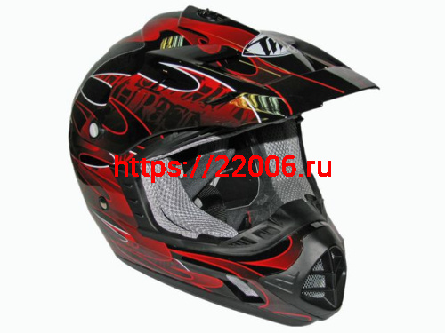 Мотошлем THH TX-12 №3 black/ red (M)