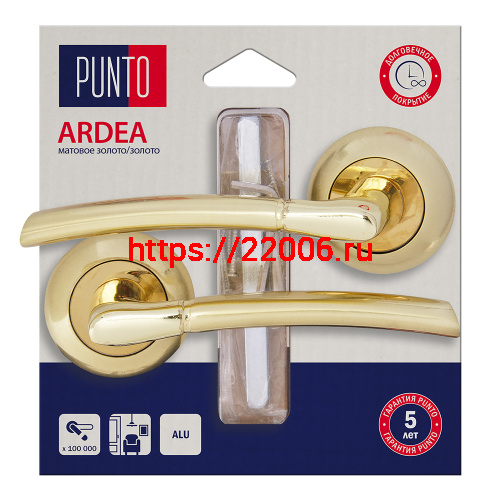 Ручка Punto (Пунто) раздельная LM/A R.TL54.ARDEA/HD SG/GP-4 матовое золото/золото