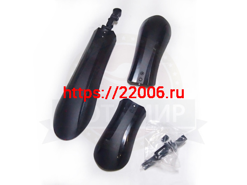 Крылья велосипедные 24"-27,5" для широких колес, фэтбайк, 3-х составные (пара) пласт. HN62 Крылья велосипедные 24"-27,5" для широких колес, фэтбайк, 3-х составные (пара) пласт. HN62