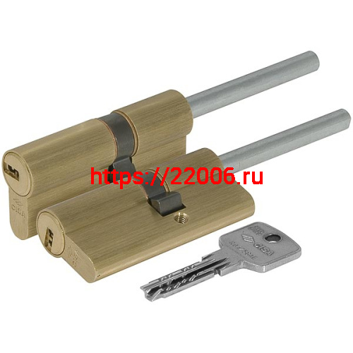 Цилиндр. мех. Cisa (Чиза) под верт. (дл. шток) ASTRAL S 1.0A3S7.81.0.00.C5 (65 мм/30+10+25), ЛАТУНЬ