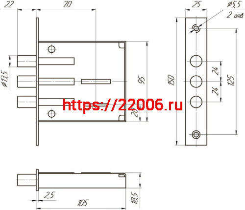 Замок Mettem (Меттэм) врезной сувальдный ЗВ8 802.0.0, 5 кл. фото 2 Замок Mettem (Меттэм) врезной сувальдный ЗВ8 802.0.0, 5 кл. фото 2