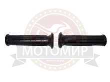 Ручки руля Урал резиновые правая + левая (клеточка)