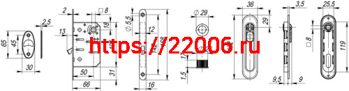 Набор Armadillo (Армадилло) для раздвижных дверей SH.LD152.KIT011-BK (SH011-BK) SG-1 матовое золото фото 4