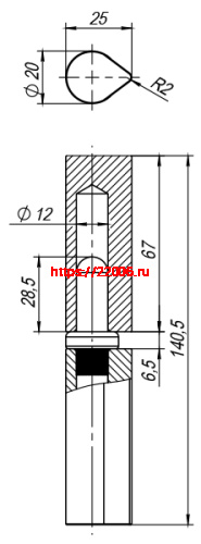 Приварная петля Fuaro Т1254/140х20x25 мм с подшипником фото 3 Приварная петля Fuaro Т1254/140х20x25 мм с подшипником фото 3
