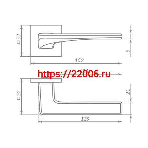 Ручка Punto (Пунто) раздельная K.ARC.Q52.ELEN BL-24 черный фото 3