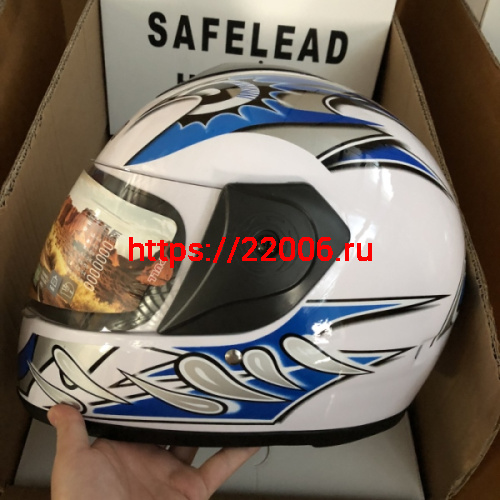 Шлем интеграл "Safelead" HF-150 NEW белый (BG), бургунди (DT), черный (Q30), размер XL фото 2