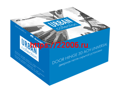 Петля Armadillo (Армадилло) скрытой установки U3D6000 AB (11160UN3D) бронза фото 4