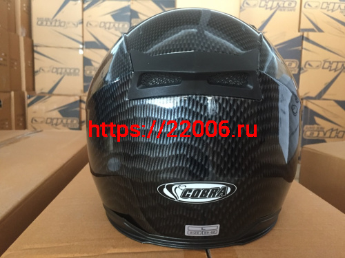 Шлем открытый 3/4 COBRA JK513, серый карбон(1), размеры XL фото 2