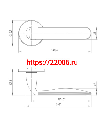 Ручка Punto (Пунто) раздельная R.ARC.R52.EXTRA BL-24 черный фото 3 Ручка Punto (Пунто) раздельная R.ARC.R52.EXTRA BL-24 черный фото 3